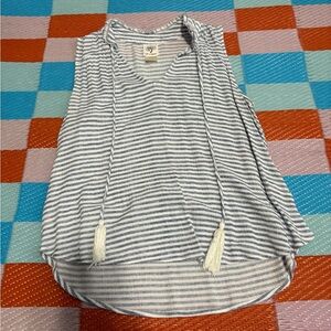 Self Esteem Blue and White Striped Top